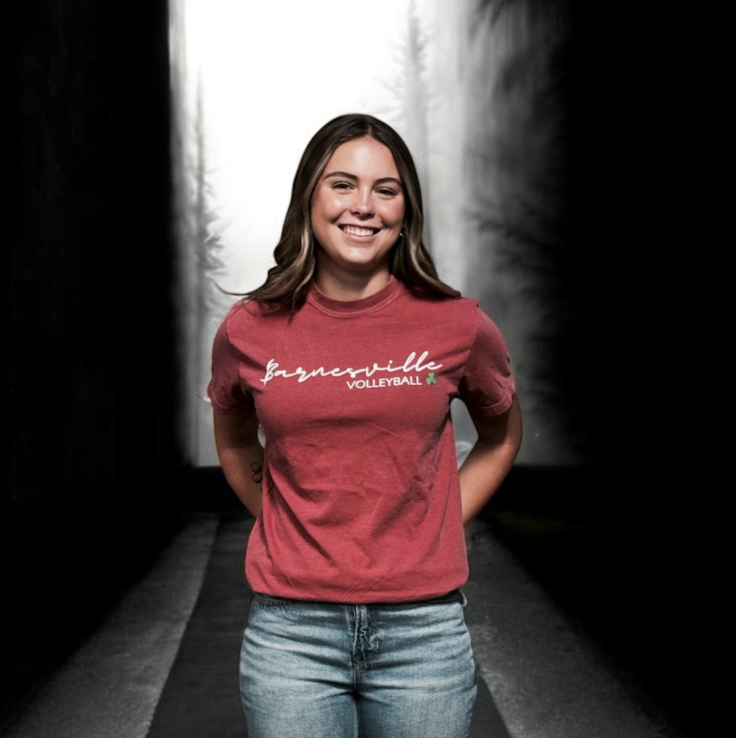 Barnesville Volleyball - Comfort Colors Washed Red Garment-Dyed Heavyweight Tee