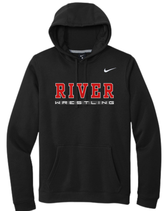 River Wrestling- Nike Black Club Fleece Hoodie