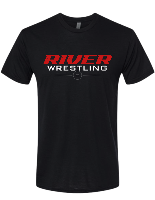 River Wrestling - Next Level Black CVC (Blend) Tee