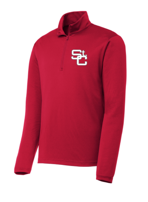 STC - Lightweight 1/4 Zip - Red - Block STC Embroidered Logo