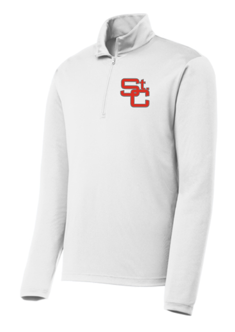 STC - Lightweight 1/4 Zip - White - Block STC Embroidered Logo