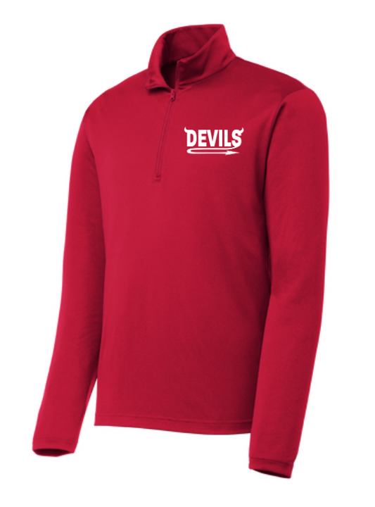 STC - Lightweight 1/4 Zip - Red - Devils Embroidered Logo