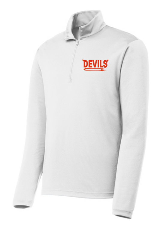 STC - Lightweight 1/4 Zip - White - Devils Embroidered Logo