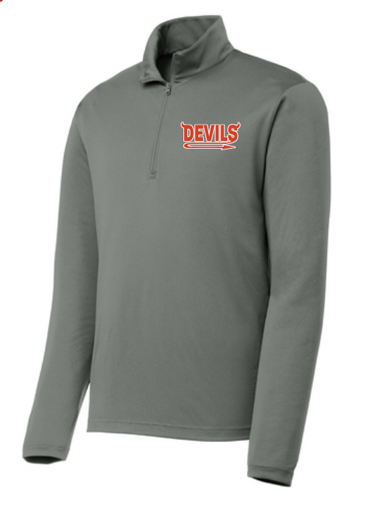 STC - Lightweight 1/4 Zip - Grey - Devils Embroidered Logo