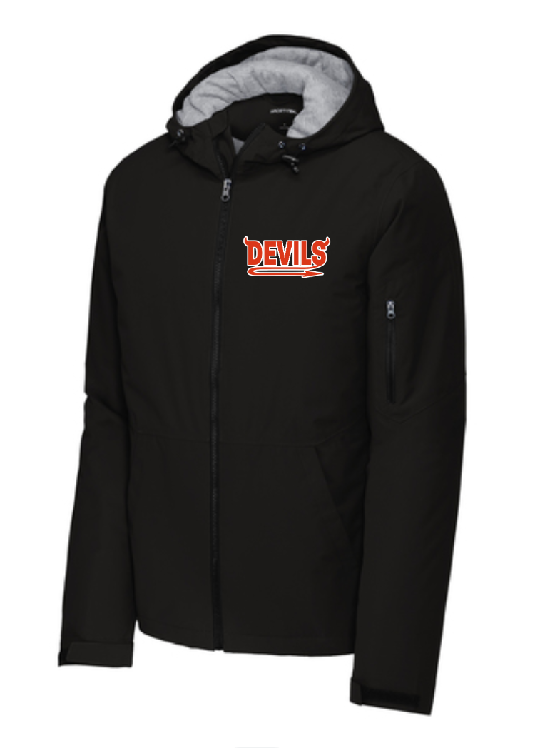 STC - Insulated Rain Jacket - Black - Devils Embroidered Logo