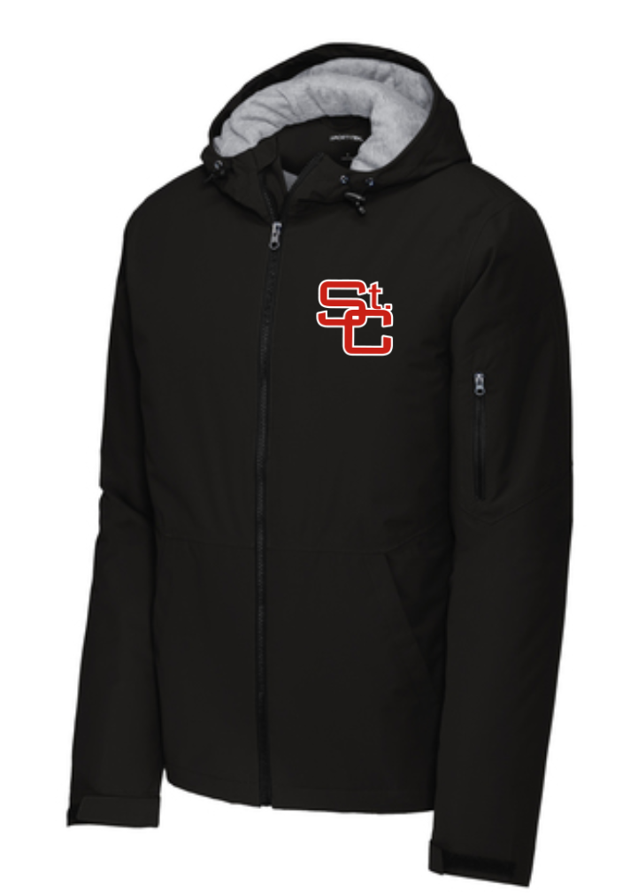 STC - Insulated Rain Jacket - Black - Block STC Embroidered Logo