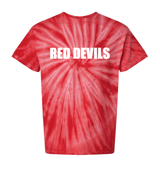 STC - Tie-Dyed T-Shirt - Red Pinwheel - Red Devils