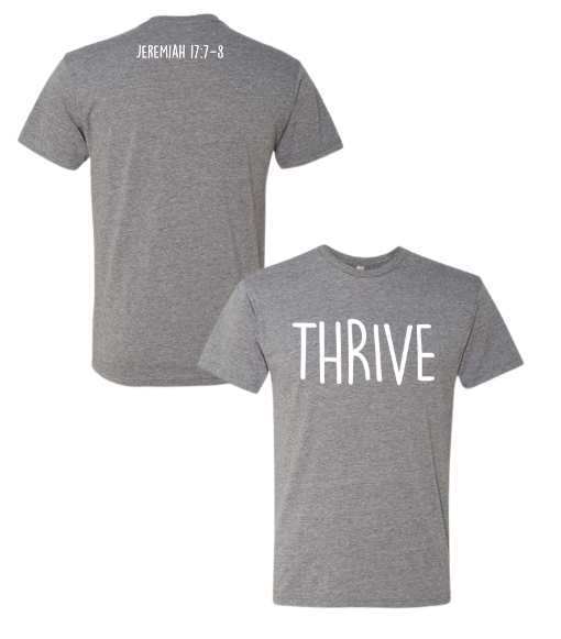 Thrive - Next Level Heather Grey Tri-Blend Tee