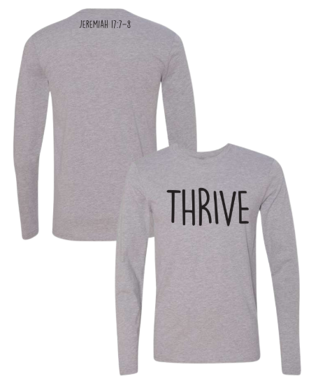 Thrive - Next Level Heather Grey Long Sleeve Tee