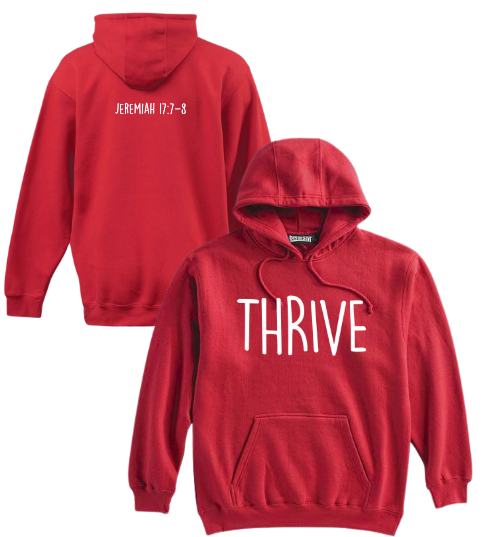 Thrive - Pennant Red Heavyweight Hoodie