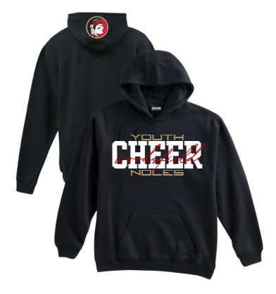 Youth Noles Cheer - Pennant Black Heavyweight Hoodie