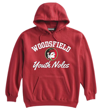Youth Noles Cheer - Pennant Red Heavyweight Hoodie