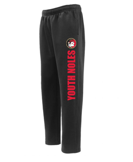 Youth Noles Cheer - Pennant Black Classic Open-Bottom Sweatpants