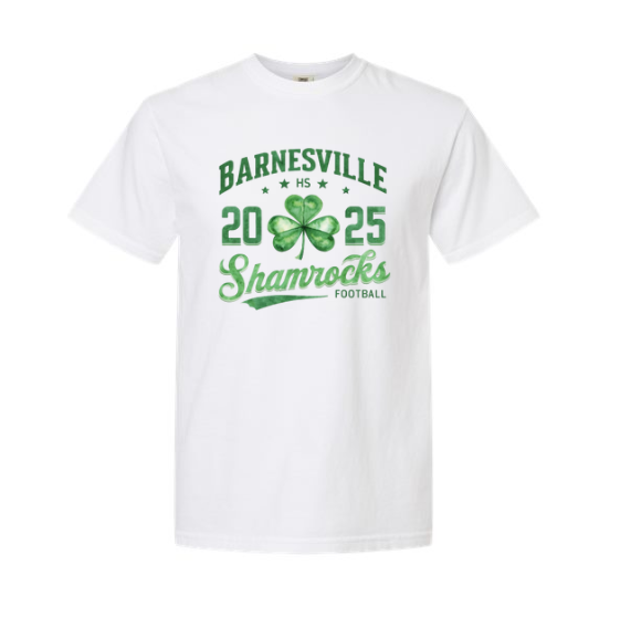 Barnesville Football - Comfort Colors White Garment-Dyed Heavyweight T-Shirt