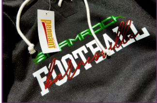 Barnesville Football - Pennant Black Womens Lace-Up Hoodie - Metallic Puff Vinyl