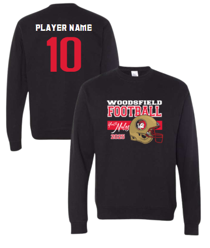 2025 Youth Noles Football - Independant Black Mid-Weight Crewneck