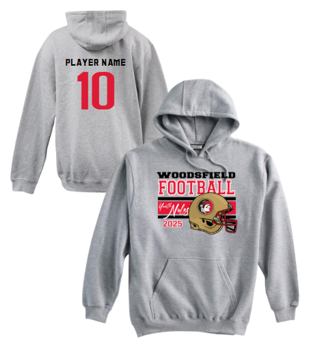 2025 Youth Noles Football - Pennant Grey Heavyweight Hoodie