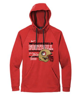 2025 Youth Noles Football - Nike Red Therma-Fit Hoodie