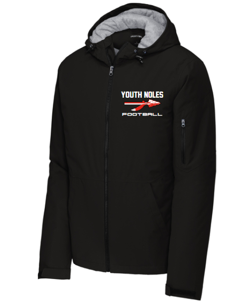 2025 Youth Noles Football - Sport-Tek Black Insulated Waterproof Jacket - Embroidery