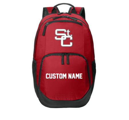 STC Swag Shop - Red Backpack - Embroidered