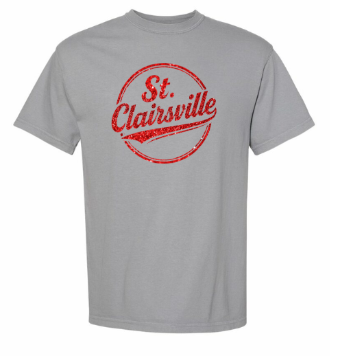 STC Swag Shop - Comfort Colors Grey Garment-Dyed Heavyweight Tee - Old School Glitter