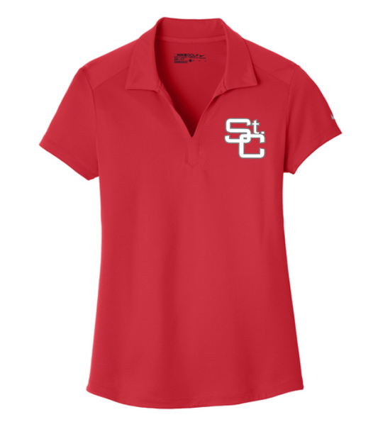 STC Swag Shop - Nike Women's Red Dri-FIT Legacy Polo - Block STC Embroidered