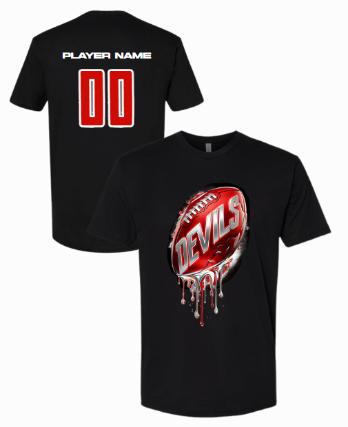 STC Youth Football - Next Level Black Cotton Tee