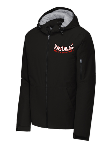 STC Youth Football - Sport-Tek Black Insulated Waterproof Jacket - Embroidered