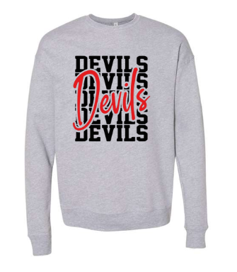 STC Youth Football - Bella Canvas Grey Drop Sholder Crewneck