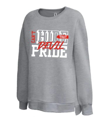 STC Youth Football - Pennant Grey Womens Drop-Tail Crew