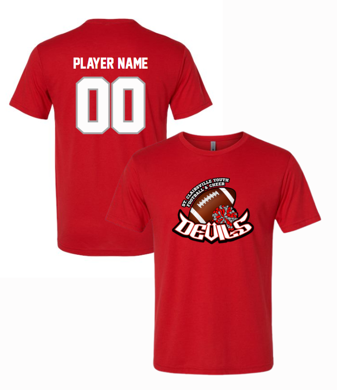 STC Youth Football - Next Level Red Cotton Tee