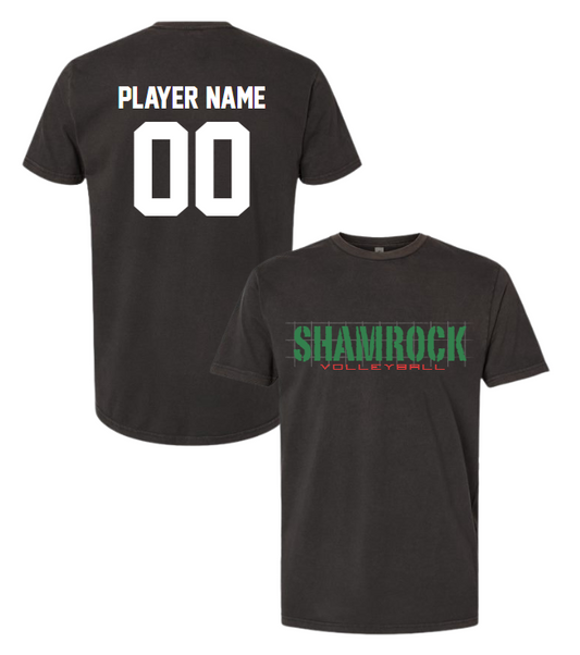 Barnesville Volleyball - Next Level Vintage Black Soft Washed Tee