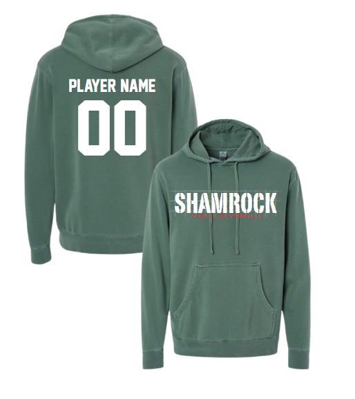 Barnesville Volleyball - Independant Vintage Kelly Garment Dyed Mid-Weight Hoodie