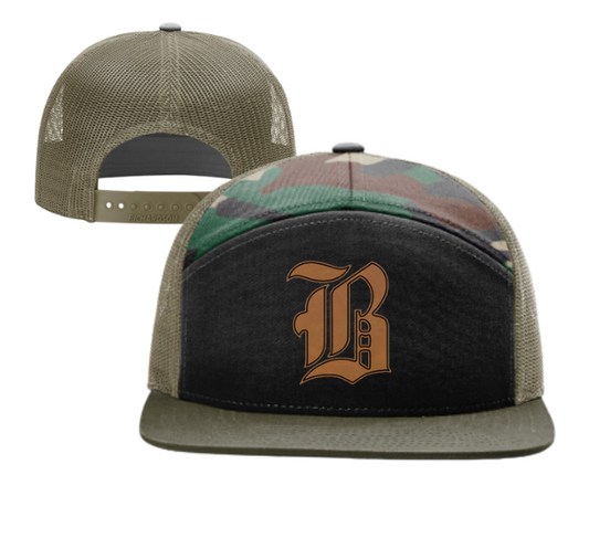 Barnesville Volleyball - Richardson Camo 168 - Leather Patch