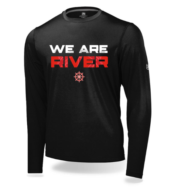 River Youth Football - Richardson Black Performance Long Sleeve Tee (Performance Fit)