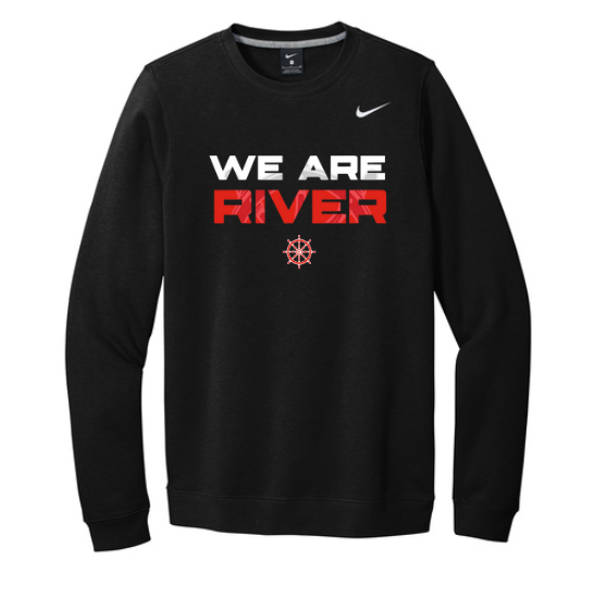 River Youth Football - Nike Black Club Fleece Crew