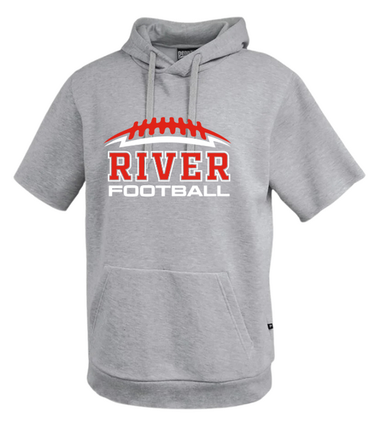 River Youth Football - Pennant Grey Short Sleeve Hoodie
