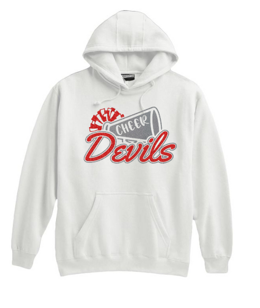 STC Youth Football - Pennant White Heavyweight Hoodie - Glitter