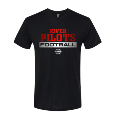 River Jr. High Football - Next Level Black Cotton Tee