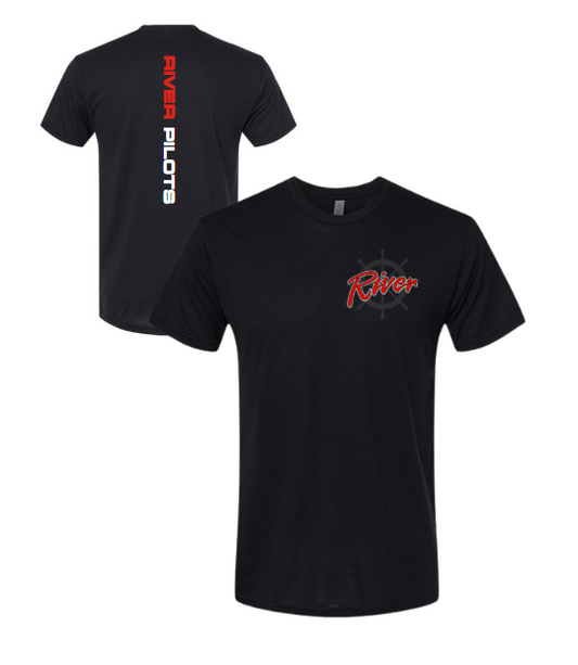 River Jr. High Football - Next Level Black Tri-Blend Tee