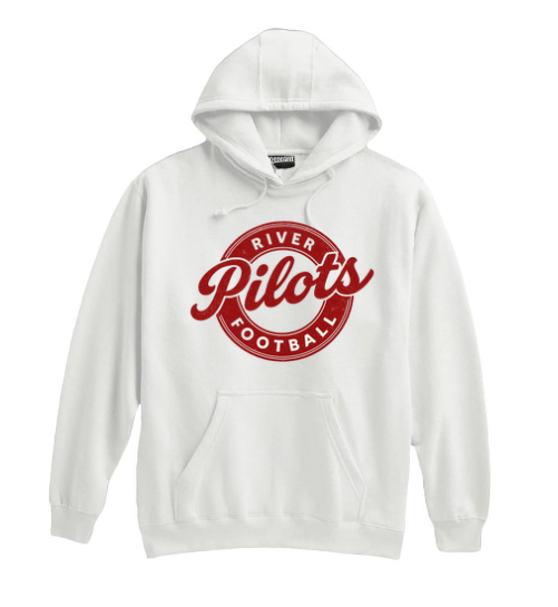 River Jr. High Football - Pennant White Heavyweight Hoodie
