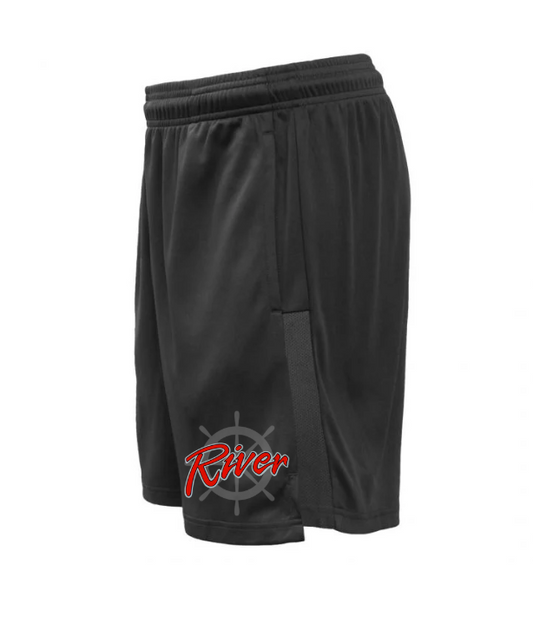River Jr. High Football - Pennant Black Revel Shorts w/ Pockets