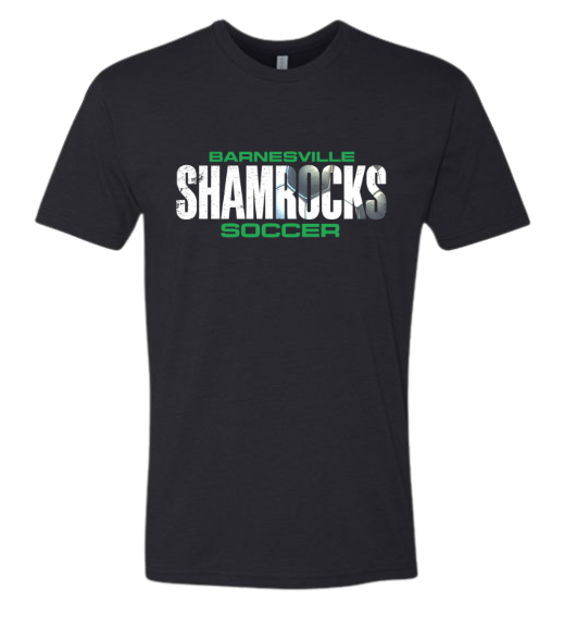 Barnesville Soccer - Next Level Black CVC (Blend) Tee v3