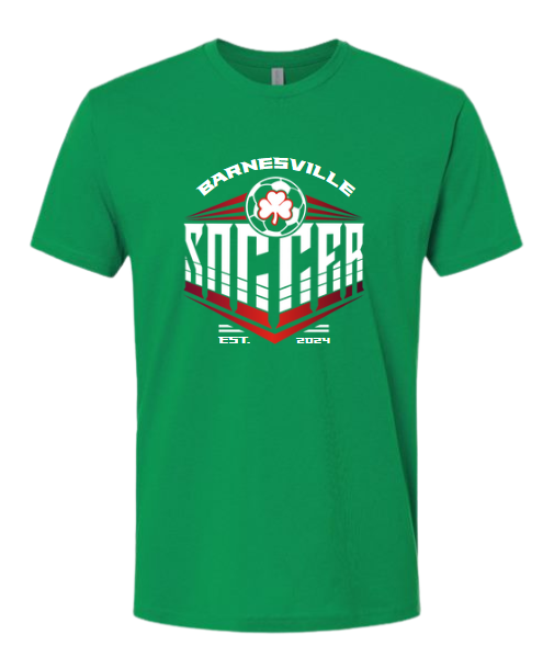 Barnesville Soccer - Next Level Kelly Green Cotton Tee v2