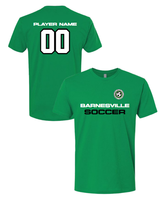 Barnesville Soccer - Next Level Kelly Green Cotton Tee