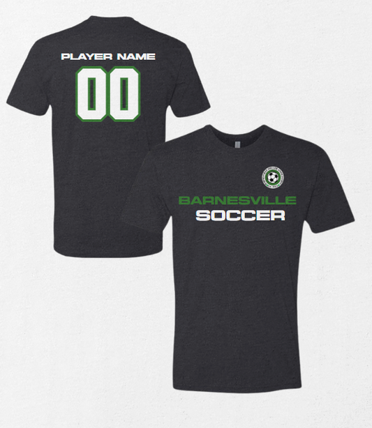 Barnesville Soccer - Next Level Black CVC (Blend) Tee