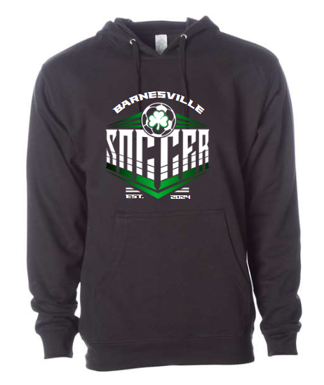 Barnesville Soccer - Independant Black Mid-Weight Hoodie v2