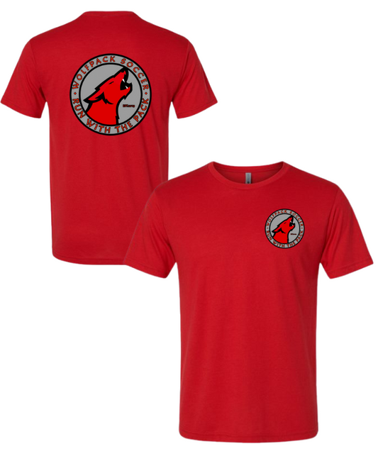 Wolfpack Soccer - Next Level Tri-Blend Red Tee