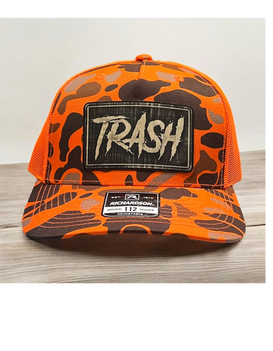 Richardson Duck Camo Trucker with Wooden Patch
